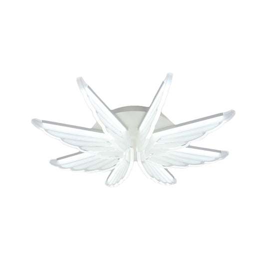 Acrylic Wing Shape Flush Ceiling Light Baby Room Romantic LED Ceiling Lamp in White Clearhalo 'Ceiling Lights' 'Close To Ceiling Lights' 'Close to ceiling' 'Flush mount' Lighting' 194661