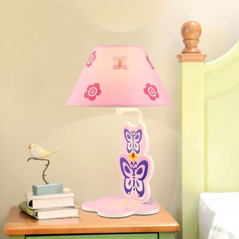 Metal Butterfly Desk Light with Flower 1 Light Kids Desk Lamp in Pink for Child Bedroom Clearhalo 'Lamps' 'Table Lamps' Lighting' 194679