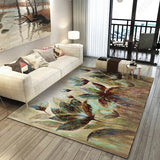 Unique Botanical Leaf Print Rug Green Contemporary Rug Polyester Washable Carpet for Living Room Green Clearhalo 'Area Rug' 'Modern' 'Rugs' Rug' 1946790