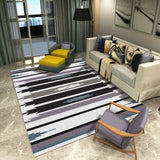 Creative Striped Pattern Rug White Multicolor Modern Rug Polyester Machine Washable Carpet for Living Room Light Gray Clearhalo 'Area Rug' 'Modern' 'Rugs' Rug' 1947143