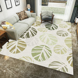 Scandinavian Modern Rug in Ivory Botanical Leaves Pattern Rug Polyester Machine Washable Carpet for Home Decoration Light Gray Clearhalo 'Area Rug' 'Modern' 'Rugs' Rug' 1947244