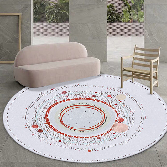 Modernist Decoration Rug Multicolor Circle Pattern Rug Polypropylene Washable Non-Slip Pet Friendly Area Rug Red Clearhalo 'Area Rug' 'Modern' 'Rugs' Rug' 1947812