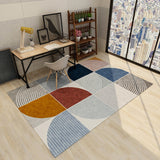 Modern Bedroom Area Rug Multi Color Line and Geometry Carpet Polyester Pet Friendly Stain-Proof Rug Grey Clearhalo 'Area Rug' 'Modern' 'Rugs' Rug' 1947864