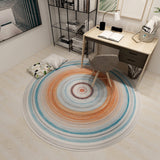 Nordic Multiple-Rings Pattern Rug Soft Color Synthetics Carpet Stain-Proofing Washable Rug for Dorm Room Yellow-Red Clearhalo 'Area Rug' 'Modern' 'Rugs' Rug' 1947885