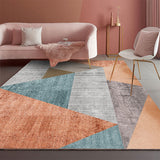 Rustic Red Modern Rug Polypropylene Color Blocking Triangles Rug Stain-Proof Pet Friendly Non-Slip Carpet for Room Red Clearhalo 'Area Rug' 'Modern' 'Rugs' Rug' 1947887