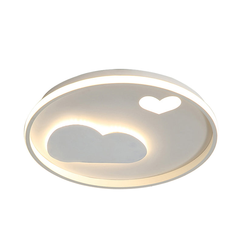 Modern Heart & Heart Ceiling Lamp Acrylic Eye-Caring LED Flush Mount Light for Hotel Hallway Clearhalo 'Ceiling Lights' 'Close To Ceiling Lights' 'Close to ceiling' 'Flush mount' Lighting' 194848