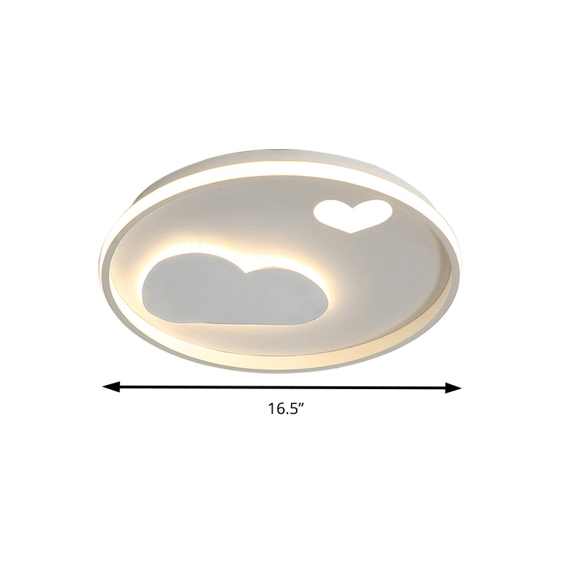 Modern Heart & Heart Ceiling Lamp Acrylic Eye-Caring LED Flush Mount Light for Hotel Hallway Clearhalo 'Ceiling Lights' 'Close To Ceiling Lights' 'Close to ceiling' 'Flush mount' Lighting' 194849