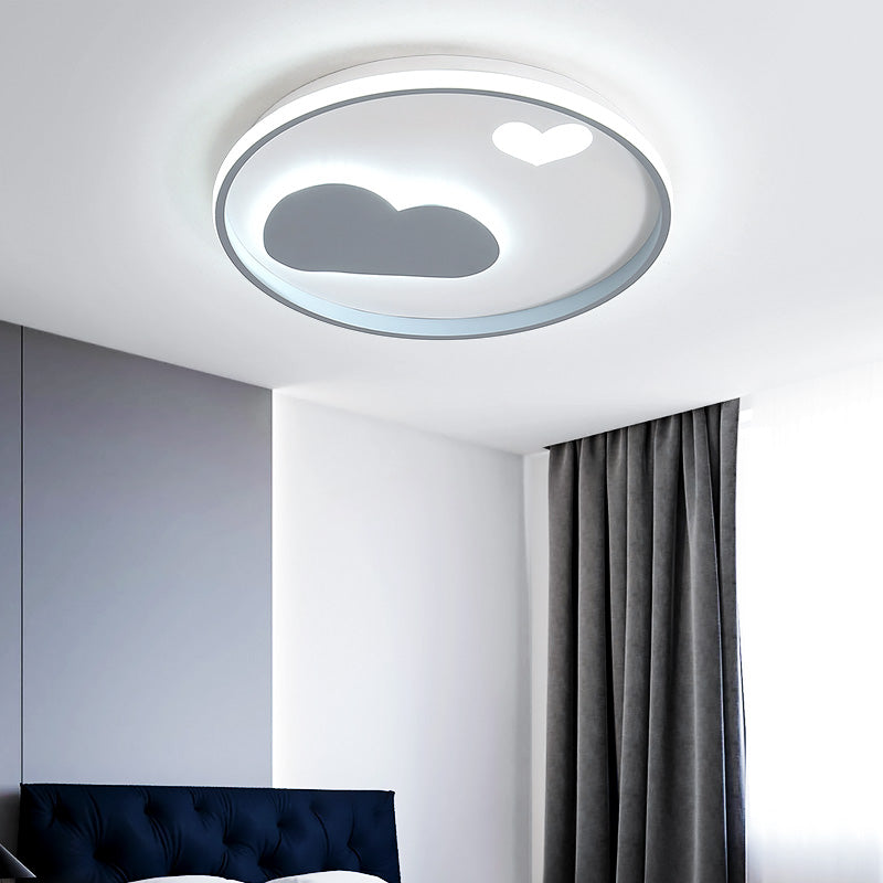 Modern Heart & Heart Ceiling Lamp Acrylic Eye-Caring LED Flush Mount Light for Hotel Hallway Clearhalo 'Ceiling Lights' 'Close To Ceiling Lights' 'Close to ceiling' 'Flush mount' Lighting' 194852