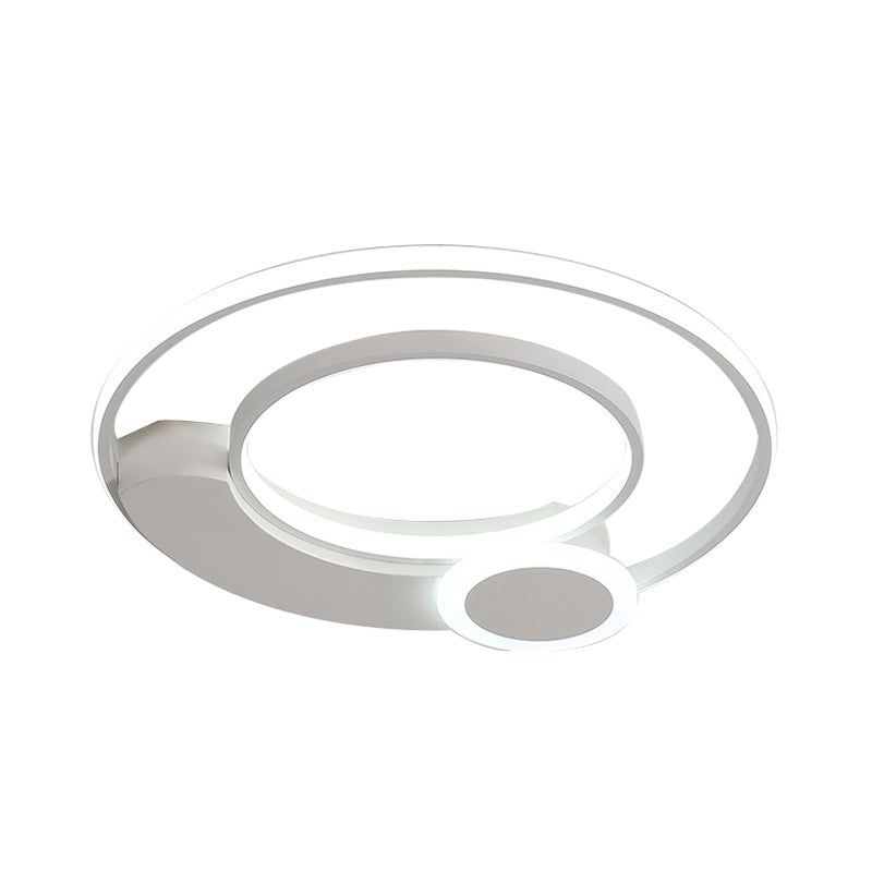 Simple Style Circular Ceiling Light Acrylic Eye-Caring LED Flush Ceiling Fixture for Living Room White White Clearhalo 'Ceiling Lights' 'Close To Ceiling Lights' 'Close to ceiling' 'Flush mount' Lighting' 194883