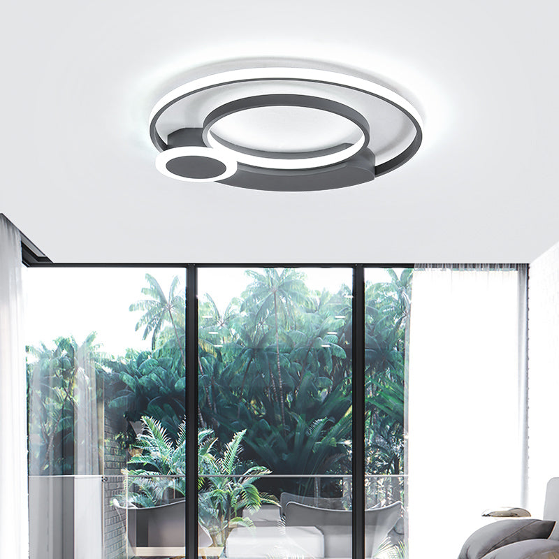 Simple Style Circular Ceiling Light Acrylic Eye-Caring LED Flush Ceiling Fixture for Living Room Clearhalo 'Ceiling Lights' 'Close To Ceiling Lights' 'Close to ceiling' 'Flush mount' Lighting' 194887