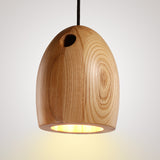 Wooden Dome Small Pendant Lamp Nordic 1-Light Beige Ceiling Hang Light for Dining Room Clearhalo 'Ceiling Lights' 'Modern Pendants' 'Modern' 'Pendant Lights' 'Pendants' Lighting' 1949082