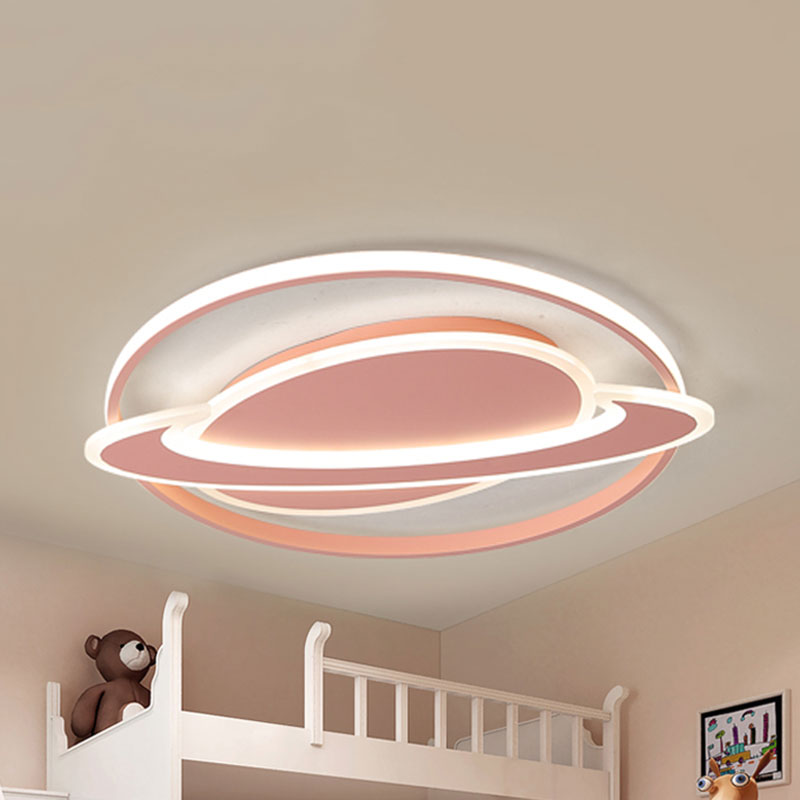 Modern Contemporary Planet Ceiling Light Fixture Acrylic Flush Mount Ceiling Fixture for Bedroom Clearhalo 'Ceiling Lights' 'Close To Ceiling Lights' 'Close to ceiling' 'Flush mount' Lighting' 194933