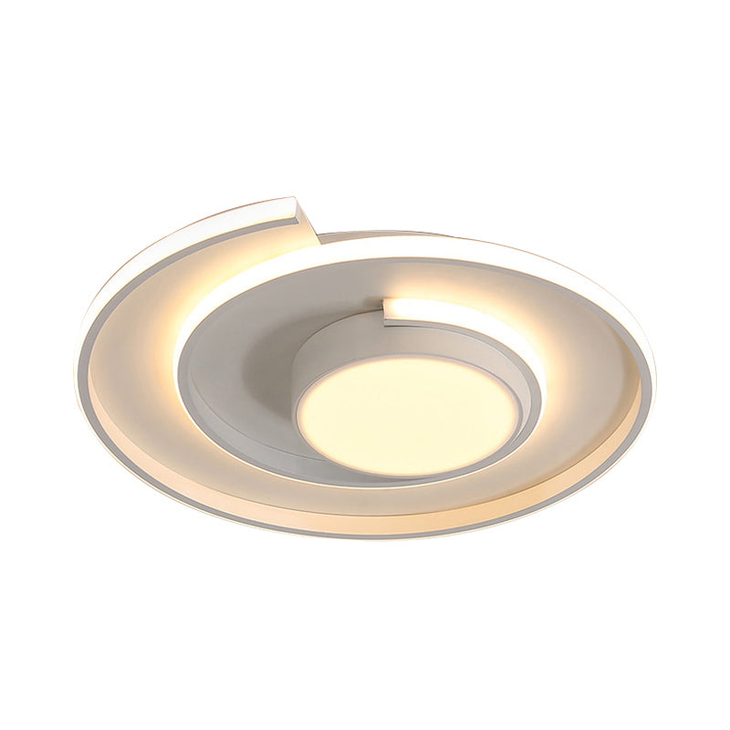 Contemporary Energy-Saving Flush Ceiling Light Swirl Shape Acrylic LED Ceiling Lamp for Study Room Clearhalo 'Ceiling Lights' 'Close To Ceiling Lights' 'Close to ceiling' 'Flush mount' Lighting' 194952