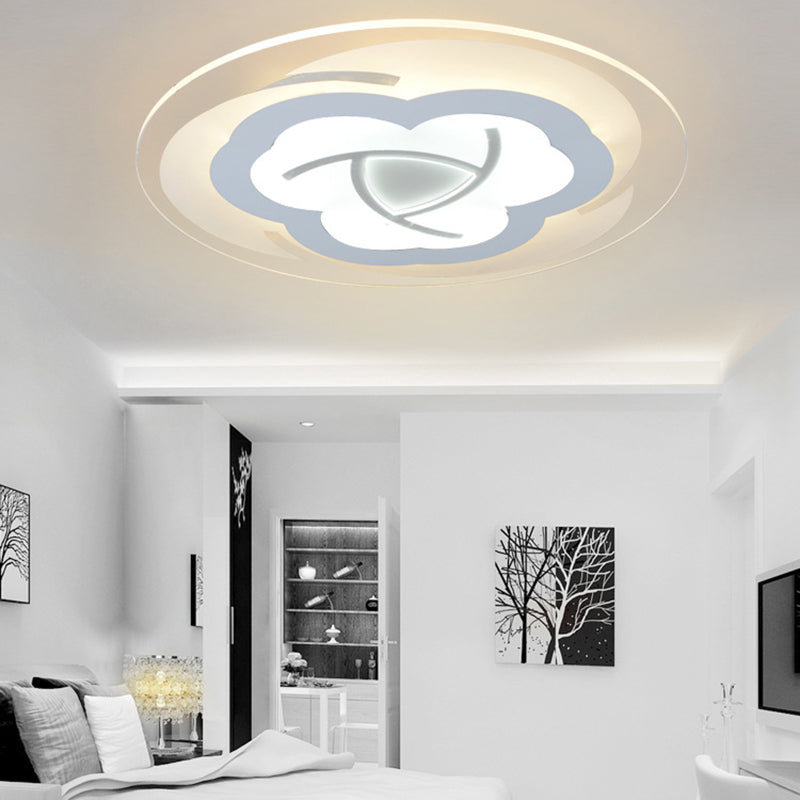 Modern Style Blossom Flush Mount Light Acrylic White LED Ceiling Light for Boys Bedroom Clearhalo 'Ceiling Lights' 'Close To Ceiling Lights' 'Close to ceiling' 'Flush mount' Lighting' 194960