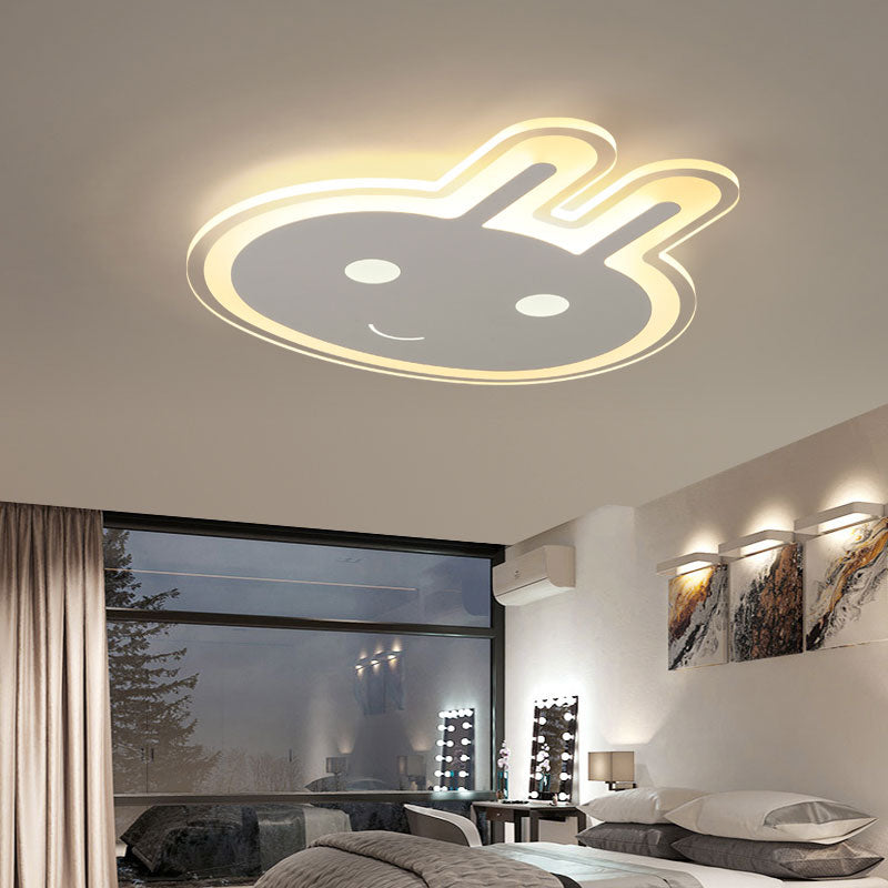 Cartoon Animal Flush Mount Ceiling Light Acrylic in White LED Flush Ceiling Lights for Kid Bedroom White Clearhalo 'Ceiling Lights' 'Close To Ceiling Lights' 'Close to ceiling' 'Flush mount' Lighting' 194965