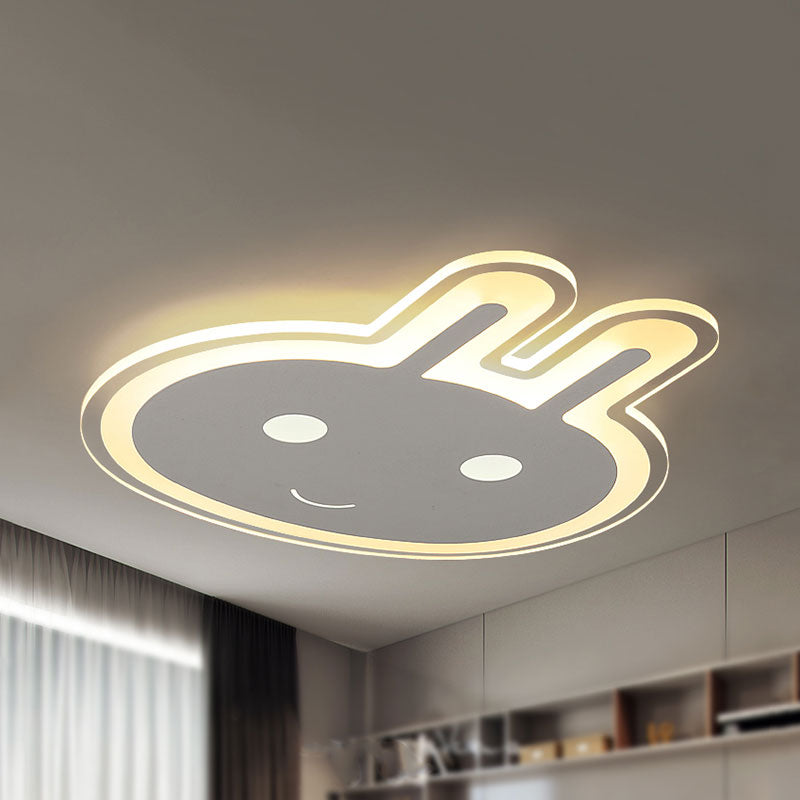 Cartoon Animal Flush Mount Ceiling Light Acrylic in White LED Flush Ceiling Lights for Kid Bedroom Clearhalo 'Ceiling Lights' 'Close To Ceiling Lights' 'Close to ceiling' 'Flush mount' Lighting' 194966