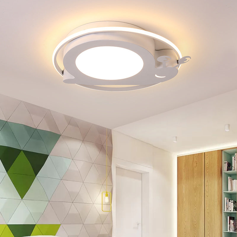 Acrylic Metallic Snail LED Flushmount Light Animal Ceiling Lamp for Kindergarten Clearhalo 'Ceiling Lights' 'Close To Ceiling Lights' 'Close to ceiling' 'Flush mount' Lighting' 194987