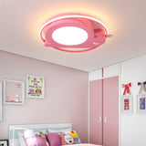 Acrylic Metallic Snail LED Flushmount Light Animal Ceiling Lamp for Kindergarten Pink Clearhalo 'Ceiling Lights' 'Close To Ceiling Lights' 'Close to ceiling' 'Flush mount' Lighting' 194993