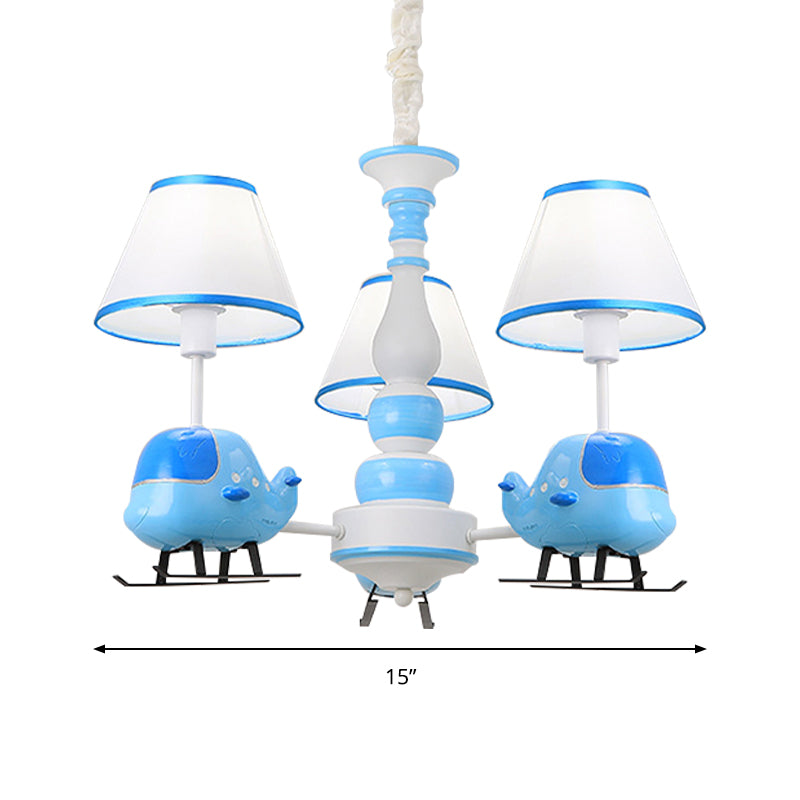 Little Boys Helicopter Chandelier Resin Blue Pendant Light with Fabric Shade Clearhalo 'Ceiling Lights' 'Chandeliers' Lighting' options 195043
