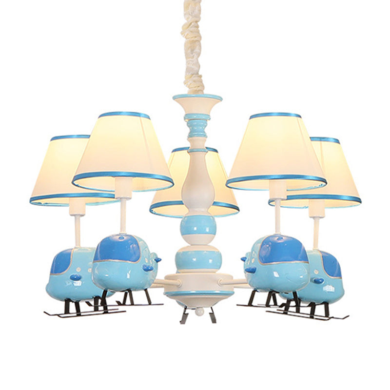 Little Boys Helicopter Chandelier Resin Blue Pendant Light with Fabric Shade Clearhalo 'Ceiling Lights' 'Chandeliers' Lighting' options 195046