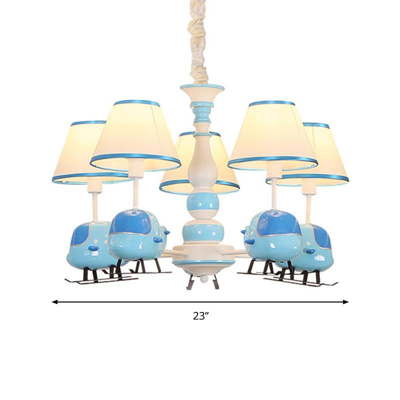 Little Boys Helicopter Chandelier Resin Blue Pendant Light with Fabric Shade Clearhalo 'Ceiling Lights' 'Chandeliers' Lighting' options 195047