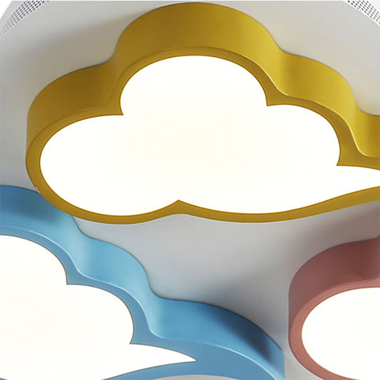 Cloud-Themed Kindergarten Flush Ceiling Light Fixture Acrylic Cartoon Multi Color Ceiling Light Fixture Clearhalo 'Ceiling Lights' 'Close To Ceiling Lights' 'Close to ceiling' 'Flush mount' Lighting' 195060