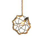 1-Light Metal Pendant Lamp Industrial Black/Pink/Green Globe Cage Restaurant Down Lighting with Rope Cord Clearhalo 'Ceiling Lights' 'Industrial Pendants' 'Industrial' 'Middle Century Pendants' 'Pendant Lights' 'Pendants' 'Tiffany' Lighting' 1950683