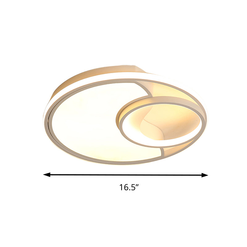 Sun Moon Bathroom Hallway Flush Mount Light Acrylic Modern Simple LED Ceiling Lamp Clearhalo 'Ceiling Lights' 'Close To Ceiling Lights' 'Close to ceiling' 'Flush mount' Lighting' 195197