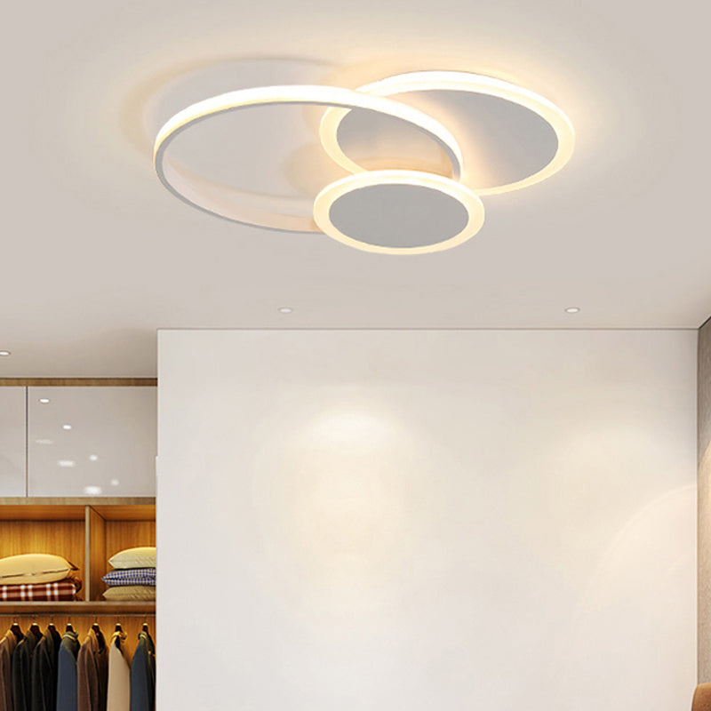 Acrylic Stacked Ring Flush Ceiling Light Dining Room Kitchen Modern LED Ceiling Lamp Clearhalo 'Ceiling Lights' 'Close To Ceiling Lights' 'Close to ceiling' 'Flush mount' Lighting' 195258