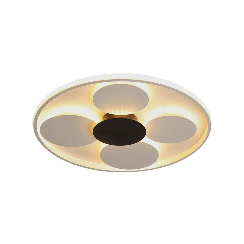 White Circular Ceiling Light Modern Contemporary Acrylic Flush Mount Ceiling Light for Living Room Clearhalo 'Ceiling Lights' 'Close To Ceiling Lights' 'Close to ceiling' 'Flush mount' Lighting' 195434