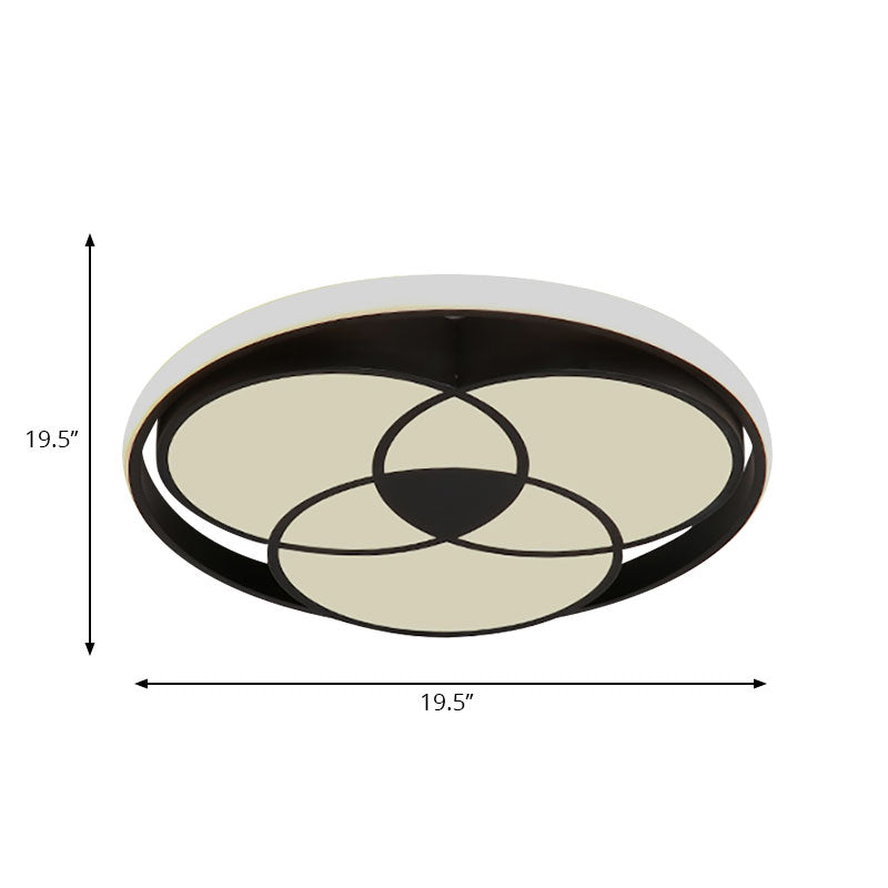 Acrylic Circle Flush Mount Ceiling Light Art Deco Flush Ceiling Light Fixture for Bedroom Clearhalo 'Ceiling Lights' 'Close To Ceiling Lights' 'Close to ceiling' 'Flush mount' Lighting' 195488