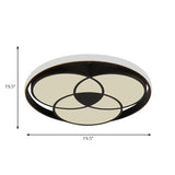 Acrylic Circle Flush Mount Ceiling Light Art Deco Flush Ceiling Light Fixture for Bedroom Clearhalo 'Ceiling Lights' 'Close To Ceiling Lights' 'Close to ceiling' 'Flush mount' Lighting' 195488