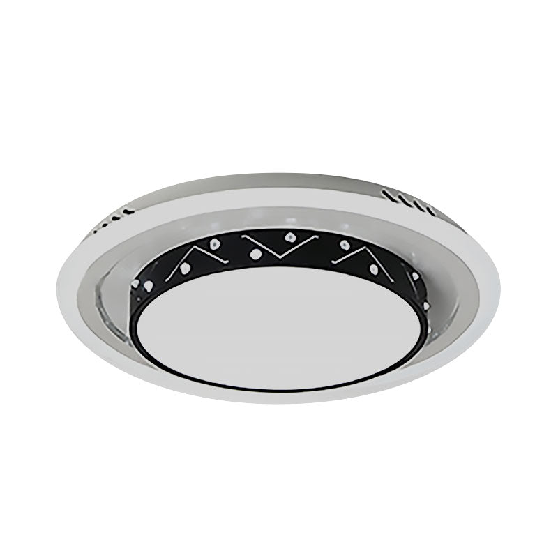 Circle Bedroom Flush Mount Ceiling Light Acrylic Art Deco Ceiling Light Clearhalo 'Ceiling Lights' 'Close To Ceiling Lights' 'Close to ceiling' 'Flush mount' Lighting' 195587