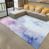 Purple and Blue Modern Rug Polyester Watercolor Print Rug Washable Non-Slip Backing Area Rug for Living Room Purple Clearhalo 'Area Rug' 'Modern' 'Rugs' Rug' 1955958