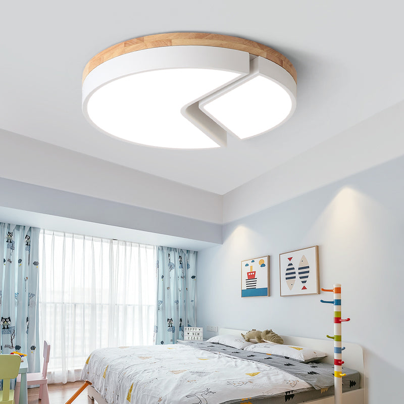 Acrylic Round Cake Flush Mount Light Nursing Room Nordic Style Ceiling Light White 16" Clearhalo 'Ceiling Lights' 'Close To Ceiling Lights' 'Close to ceiling' 'Flush mount' Lighting' 195611