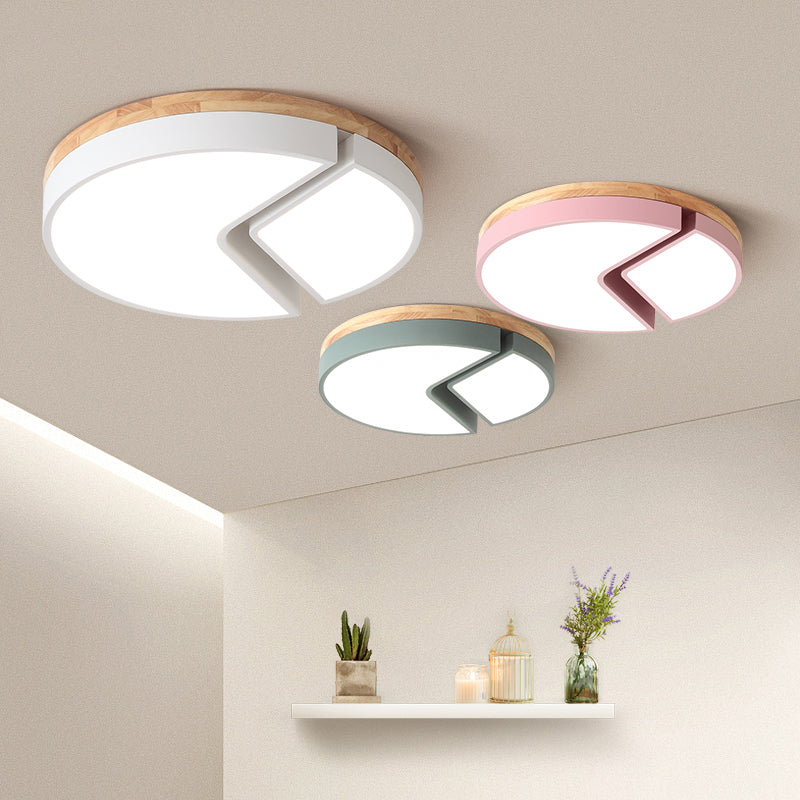 Acrylic Round Cake Flush Mount Light Nursing Room Nordic Style Ceiling Light Clearhalo 'Ceiling Lights' 'Close To Ceiling Lights' 'Close to ceiling' 'Flush mount' Lighting' 195612