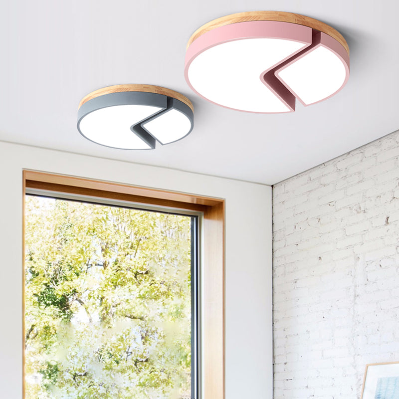 Acrylic Round Cake Flush Mount Light Nursing Room Nordic Style Ceiling Light Clearhalo 'Ceiling Lights' 'Close To Ceiling Lights' 'Close to ceiling' 'Flush mount' Lighting' 195616