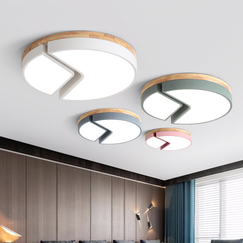 Acrylic Round Cake Flush Mount Light Nursing Room Nordic Style Ceiling Light Clearhalo 'Ceiling Lights' 'Close To Ceiling Lights' 'Close to ceiling' 'Flush mount' Lighting' 195618