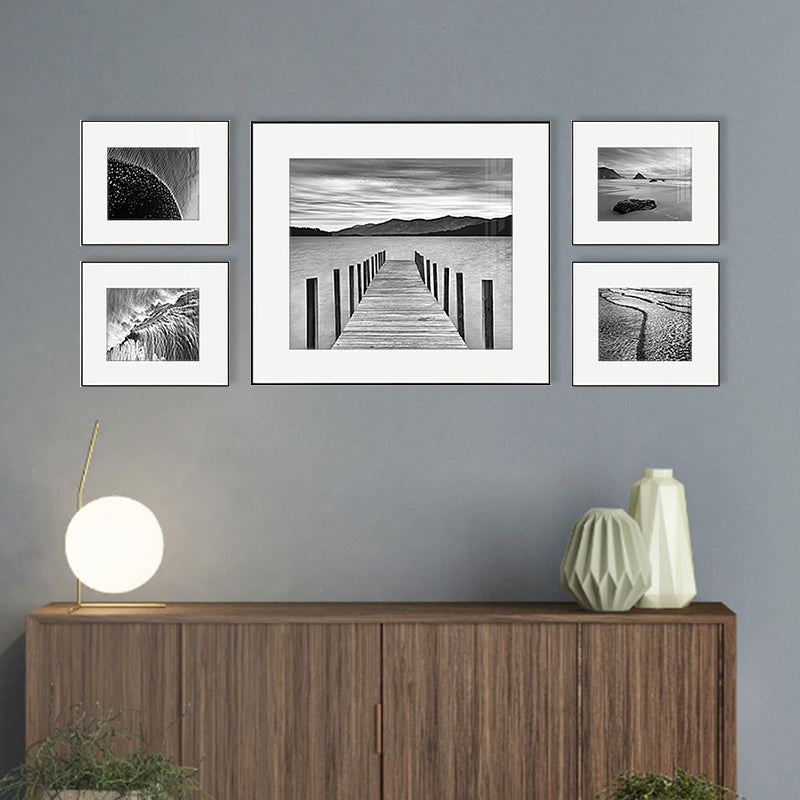 Modern Natural Landscape Canvas Soft Color Multi-Piece Wall Art Print for Living Room Clearhalo 'Art Gallery' 'Canvas Art' 'Contemporary Art Gallery' 'Modern' Arts' 1956459