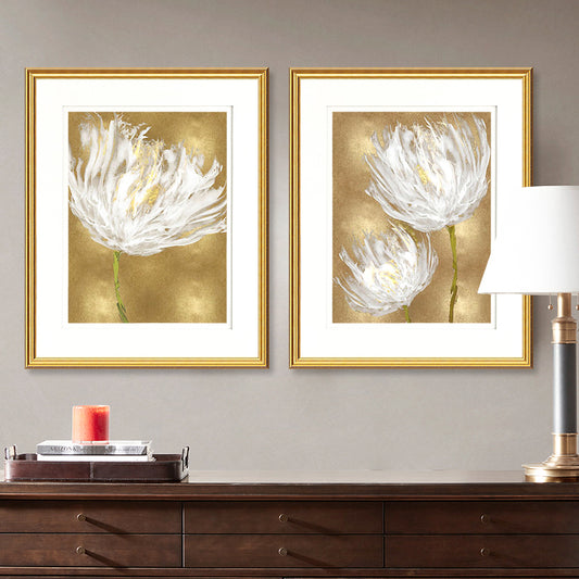 Soft Color Floral Wall Decor Paintings Traditional Textured Canvas Wall Art for Guest Room Clearhalo 'Art Gallery' 'Canvas Art' 'Traditional' Arts' 1956470