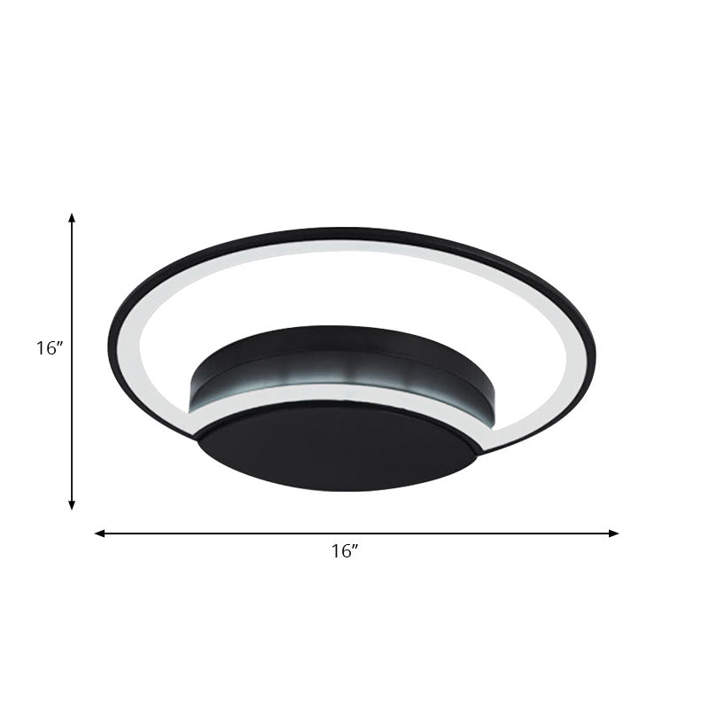 Modern Contemporary Round Ceiling Light Acrylic Flush Mount Ceiling Light for Living Room Clearhalo 'Ceiling Lights' 'Close To Ceiling Lights' 'Close to ceiling' 'Flush mount' Lighting' 195682