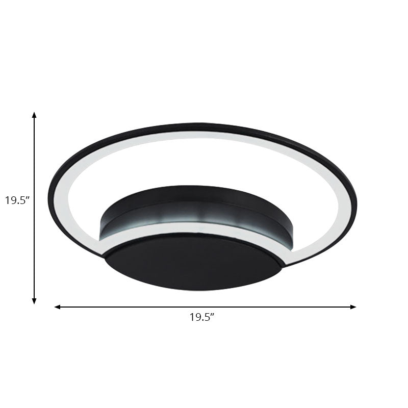 Modern Contemporary Round Ceiling Light Acrylic Flush Mount Ceiling Light for Living Room Clearhalo 'Ceiling Lights' 'Close To Ceiling Lights' 'Close to ceiling' 'Flush mount' Lighting' 195683