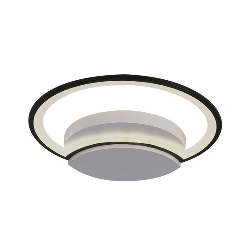 Modern Contemporary Round Ceiling Light Acrylic Flush Mount Ceiling Light for Living Room Clearhalo 'Ceiling Lights' 'Close To Ceiling Lights' 'Close to ceiling' 'Flush mount' Lighting' 195685