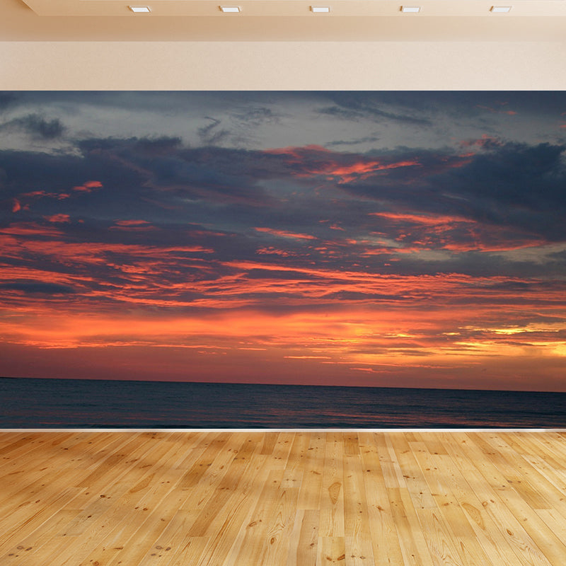 Stunning Sunset Glow Mural Wallpaper Living Room Scenery Wall Decor, Custom-Print Clearhalo 'Wall Decor' 'Wall Mural' 1957098