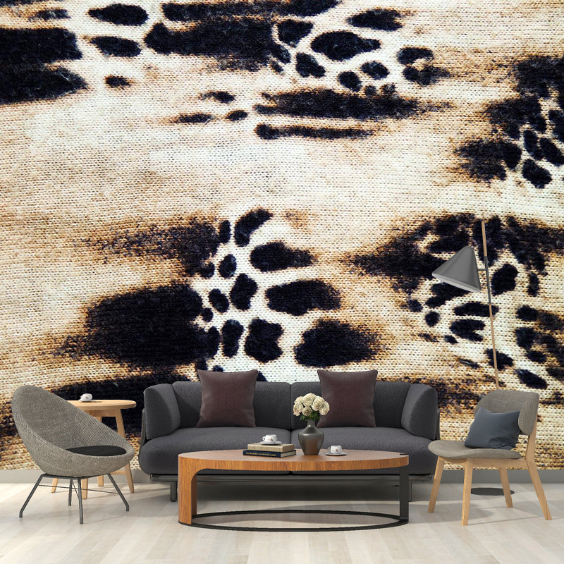 Wild Animal Print Mural Decal Contemporary Decorative Living Room Wall Art, Custom Printed Light Brown Clearhalo 'Wall Decor' 'Wall Mural' 1957311