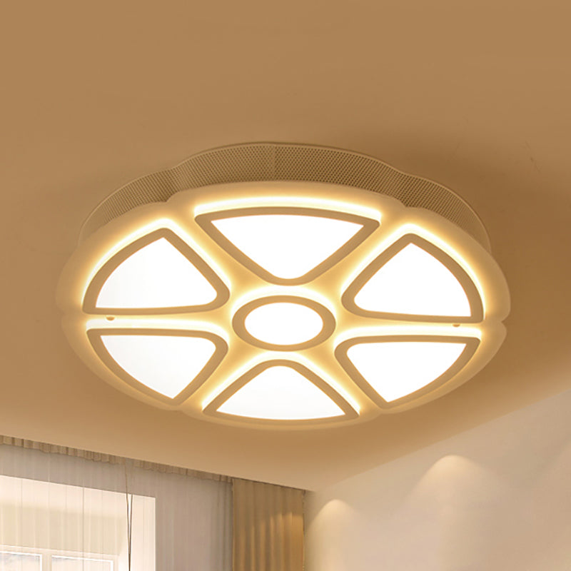 Nordic LED Ceiling Light Acrylic Flush Ceiling Lights in White for Bedroom White B Clearhalo 'Ceiling Lights' 'Close To Ceiling Lights' 'Close to ceiling' 'Flush mount' Lighting' 195807