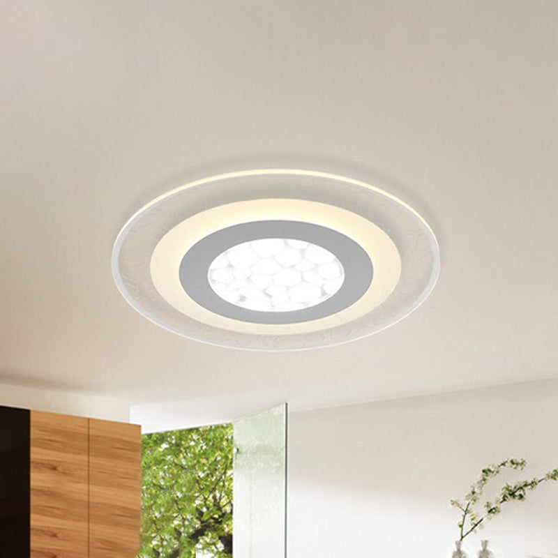Thinnest Round/Square/Rectangle Ceiling Light Minimalist Acrylic Bedroom Small/Large LED Flush-Mount Light Fixture with Pebble Pattern in White Clearhalo 'Ceiling Lights' 'Close To Ceiling Lights' 'Close to ceiling' 'Flush mount' Lighting' 1958910