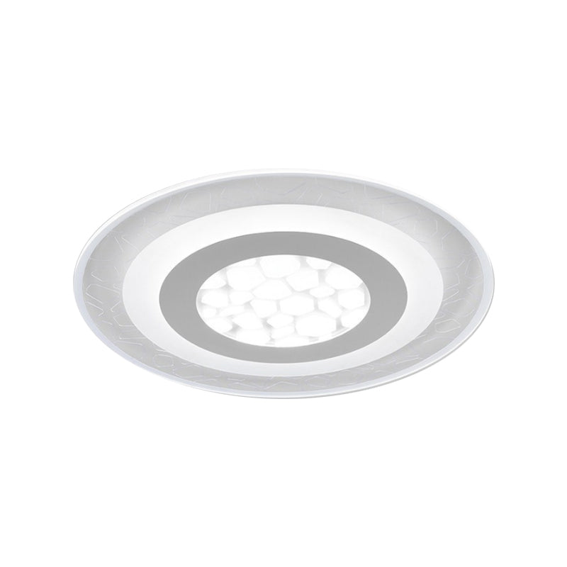 Thinnest Round/Square/Rectangle Ceiling Light Minimalist Acrylic Bedroom Small/Large LED Flush-Mount Light Fixture with Pebble Pattern in White Clearhalo 'Ceiling Lights' 'Close To Ceiling Lights' 'Close to ceiling' 'Flush mount' Lighting' 1958912