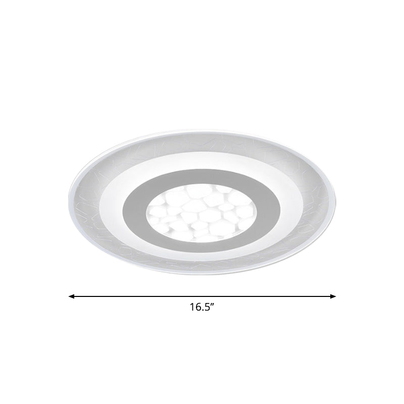 Thinnest Round/Square/Rectangle Ceiling Light Minimalist Acrylic Bedroom Small/Large LED Flush-Mount Light Fixture with Pebble Pattern in White Clearhalo 'Ceiling Lights' 'Close To Ceiling Lights' 'Close to ceiling' 'Flush mount' Lighting' 1958913