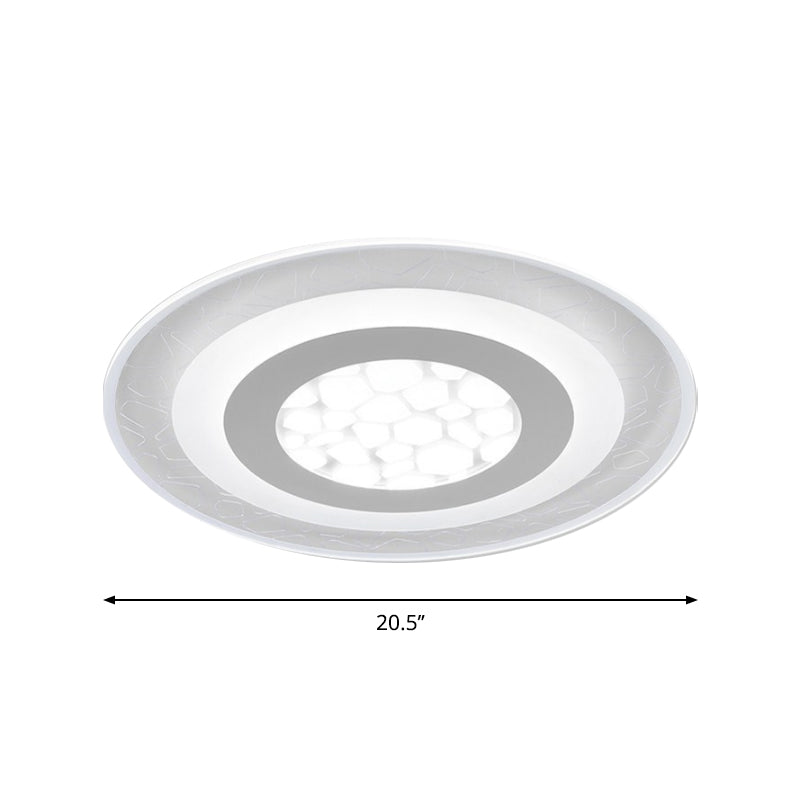 Thinnest Round/Square/Rectangle Ceiling Light Minimalist Acrylic Bedroom Small/Large LED Flush-Mount Light Fixture with Pebble Pattern in White Clearhalo 'Ceiling Lights' 'Close To Ceiling Lights' 'Close to ceiling' 'Flush mount' Lighting' 1958914